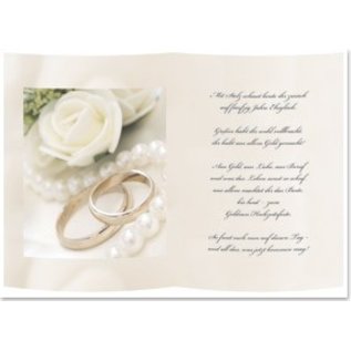 Karten und Scrapbooking Papier, Papier blöcke 1 ark sporpapir, A5, med Golden Wedding Poem