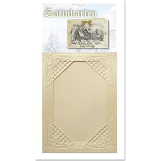 KARTEN und Zubehör / Cards 3 cartes de crème hiver satin