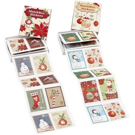 STICKER / AUTOCOLLANT Hübsche gezackte Sticker, Größe 25x33 mm, 36 sortiert, weihnachtsmotive