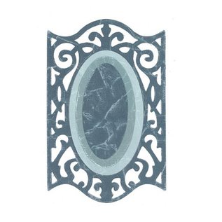 Sizzix Framelits Set mit 3 Schablonen, Oval w/Ironwork Edges