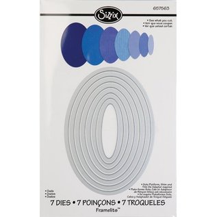 Sizzix Framelits Sett med 7 sjablonger, Oval Box