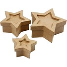 Objekten zum Dekorieren / objects for decorating 3 boxes in star shape