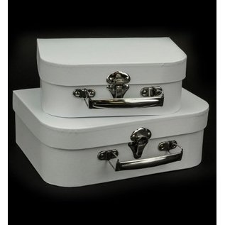 Objekten zum Dekorieren / objects for decorating 1 suitcase, white in choice of format: and 20 x 14 x 7.5 cm or 24.5 x 18 x 8 cm