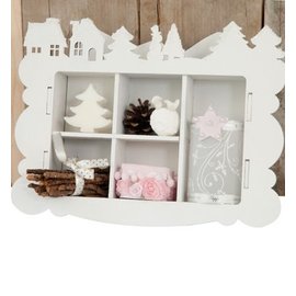 Objekten zum Dekorieren / objects for decorating Handwerk Kits MDF, Winter decoratie