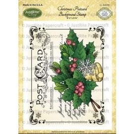 JUSTRITE AUS AMERIKA Justrite Natale Cartolina Sfondo Cling Stamp