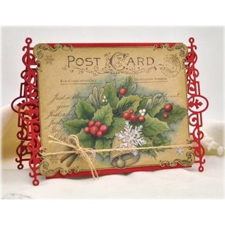 JUSTRITE AUS AMERIKA Justrite Christmas Post Card Background Cling Stamp