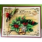 JUSTRITE AUS AMERIKA Justrite Christmas Postcard Cling Background Stamp - LETZTE VORRÄTIG!  Sammlerstück!