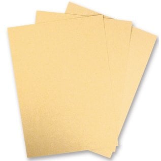 Karten und Scrapbooking Papier, Papier blöcke 5 sheets metallic cardboard, extra CLASS, in brilliant gold color! Ideal for embossing and punching!