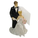 Embellishments / Verzierungen Polyresin bruid en bruidegom, 12 cm