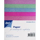 Karten und Scrapbooking Papier, Papier blöcke 5 Glitter carton in 5 different colors