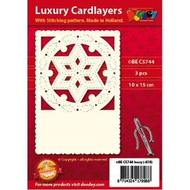 KARTEN und Zubehör / Cards Luxus Kartenunterlage 1Set mit 3 Karten, 10,5 x 14,85 cm