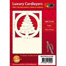 KARTEN und Zubehör / Cards Luxe oplegkaart 1Set met 3 kaarten, 10 x 15 cm