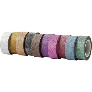 DEKOBAND / RIBBONS / RUBANS ... Self-adhesive tape with glitter finish in 10 different. Suits of 6 m