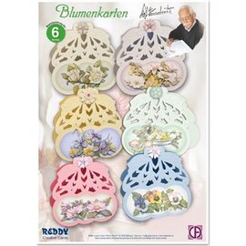 BASTELSETS / CRAFT KITS Bastel Kartenpackung für 6 Blumenkarten  von Staf Wesenbeek