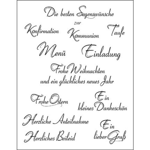 VIVA DEKOR (MY PAPERWORLD) Transparent stamps, German text, 14x18cm VIVA DEKOR (MY PAPERWORLD) Transparent stamps, German text, 14x18cm