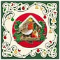 Pre-printed images and embossed stickers, for 8 3D Christmas cards