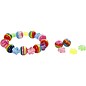 Colorful beads with stripe pattern