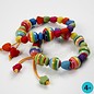 Colorful beads with stripe pattern