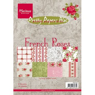 Karten und Scrapbooking Papier, Papier blöcke Papeles bonitas, A5, francés Roses, 32 hojas, 4 x 8 motivos