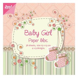 Joy!Crafts / Jeanine´s Art, Hobby Solutions Dies /  Blocco di carta, 15x15cm, Baby Girl