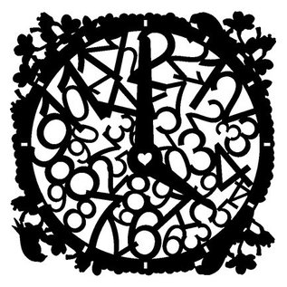 Dutch DooBaDoo Mask Stencil Clock, design, 300 x 300mm