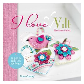 Embellishments / Verzierungen Buch 15x15cm, I love vilt (nl)