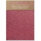 Karten und Scrapbooking Papier, Papier blöcke cartone Glitter, 10 fogli 280g / m², A4, altrosa