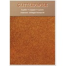 Karten und Scrapbooking Papier, Papier blöcke Glitterpapier irisierend, Format A4, 150 g,kupfer