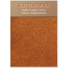 Karten und Scrapbooking Papier, Papier blöcke Papel iridiscente brillo, formato A4, 150 g, el cobre