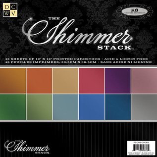 DCWV und Sugar Plum DCWV Designer Block, Shimmer Kartong Paper Stack