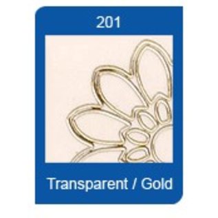 STICKER / AUTOCOLLANT Stervorm Transparante Stickers, 10 x 23cm, borduurwerk, in zilver of goud