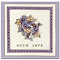 STICKER / AUTOCOLLANT Ziersticker, "With Love" en "Merci" de couleur arc-en-