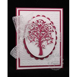Spellbinders und Rayher Punching - and emboss.templ, metal template Whimsical Tree