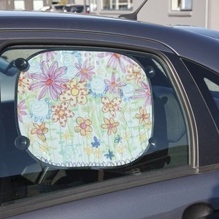 Kinder Bastelsets / Kids Craft Kits 2 Sonnenblende für das Auto - mit Stoffmalstift leicht zu bemalen, zu dekorieren