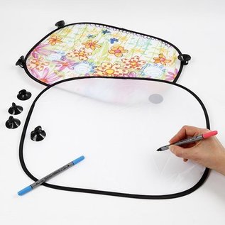 Kinder Bastelsets / Kids Craft Kits To decorate easy to paint with Stoffmalstift, - 2 sun visor for the car