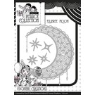 Yvonne Creations Punching and embossing template filigree moon