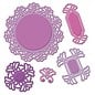 Spellbinders und Rayher Metalen sjabloon Shapeabilities, Vintage Lace Motieven, 2,5 x 2,4-9 cm, een set van 5 templates!