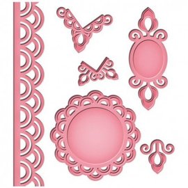 Spellbinders und Rayher Punch - and embossing stencil SET