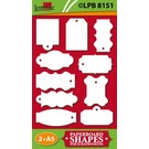 Embellishments / Verzierungen Chipboard Labels, 10 Stück, Set A5 Format