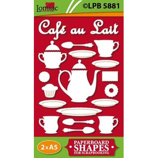 Embellishments / Verzierungen Chipboard Motive Café au Lait