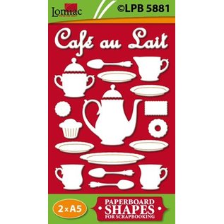 Embellishments / Verzierungen motifs Chipboard Café au Lait