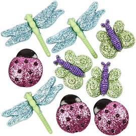 Embellishments / Verzierungen NUEVO: botones Motif, 15-30 mm, insectos, 9 unid.