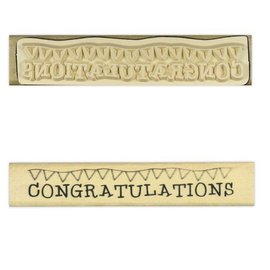 Stempel / Stamp: Holz / Wood Anita `s - wood text stamp
