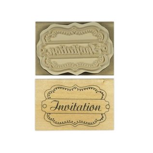 Stempel / Stamp: Holz / Wood "Invitación"