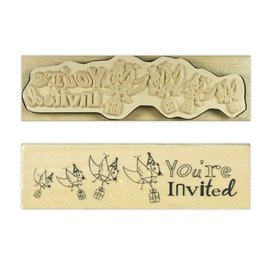 Stempel / Stamp: Holz / Wood Anita `s - tre engelske tekststempel