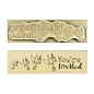 Stempel / Stamp: Holz / Wood "Du er inviteret"