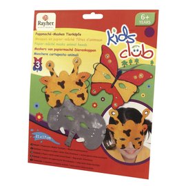 Kinder Bastelsets / Kids Craft Kits Bastelset: Pappmasché-Masken, Trio,lustige Tierwelt