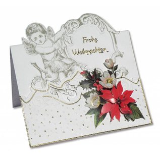 KARTEN und Zubehör / Cards 3 angel cards + 3 envelopes in white