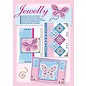 Komplett Sets / Kits Craft Kit, Jewelly Sommerfugle sæt, lyse smukke kort med mærkaten