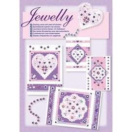 Komplett Sets / Kits NEW; Bastelset, Jewelly Floral set, bright beautiful cards with sticker